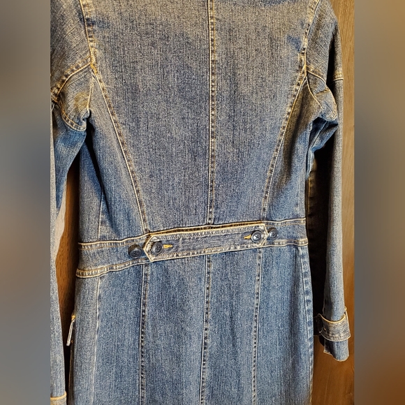 Tommy Hilfiger Denim Jean Jacket Boho Denim Trench vintage size s Rare Find y2k - Picture 10 of 16